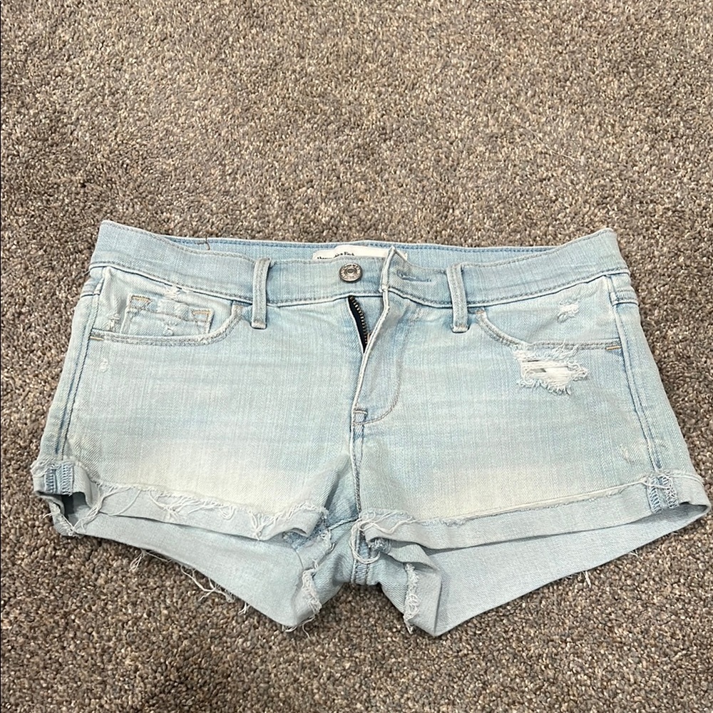 Abercrombie & Fitch Light Blue Denim Women's Shorts